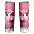 Pink Cockatoo Australia Christmas Skinny Tumbler Grevillea Eucalyptus Blossoms - Aussie Hoodie