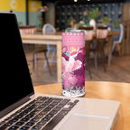 Pink Cockatoo Australia Christmas Skinny Tumbler Grevillea Eucalyptus Blossoms - Aussie Hoodie