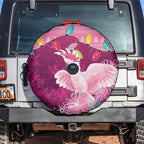 Pink Cockatoo Australia Christmas Spare Tire Cover Grevillea Eucalyptus Blossoms - Aussie Hoodie