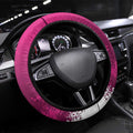 Pink Cockatoo Australia Christmas Steering Wheel Cover Grevillea Eucalyptus Blossoms - Aussie Hoodie
