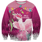 Pink Cockatoo Australia Christmas Sweatshirt Grevillea Eucalyptus Blossoms - Aussie Hoodie