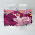 Pink Cockatoo Australia Christmas Tablecloth Grevillea Eucalyptus Blossoms - Aussie Hoodie