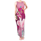 Pink Cockatoo Australia Christmas Tank Maxi Dress Grevillea Eucalyptus Blossoms - Aussie Hoodie