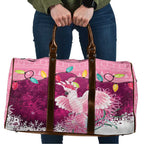 Pink Cockatoo Australia Christmas Travel Bag Grevillea Eucalyptus Blossoms - Aussie Hoodie