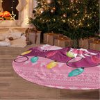 Pink Cockatoo Australia Christmas Tree Skirt Grevillea Eucalyptus Blossoms - Aussie Hoodie