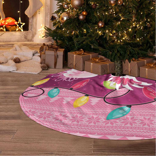 Pink Cockatoo Australia Christmas Tree Skirt Grevillea Eucalyptus Blossoms - Aussie Hoodie