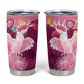 Pink Cockatoo Australia Christmas Tumbler Cup Grevillea Eucalyptus Blossoms - Aussie Hoodie
