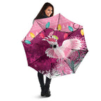 Pink Cockatoo Australia Christmas Umbrella Grevillea Eucalyptus Blossoms - Aussie Hoodie