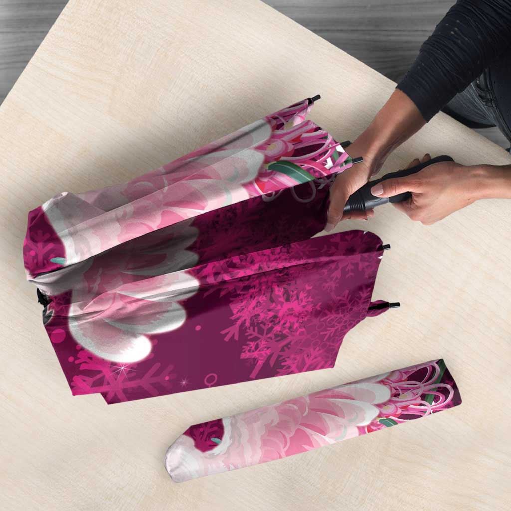 Pink Cockatoo Australia Christmas Umbrella Grevillea Eucalyptus Blossoms - Aussie Hoodie