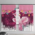 Pink Cockatoo Australia Christmas Window Curtain Grevillea Eucalyptus Blossoms - Aussie Hoodie