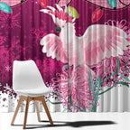 Pink Cockatoo Australia Christmas Window Curtain Grevillea Eucalyptus Blossoms - Aussie Hoodie