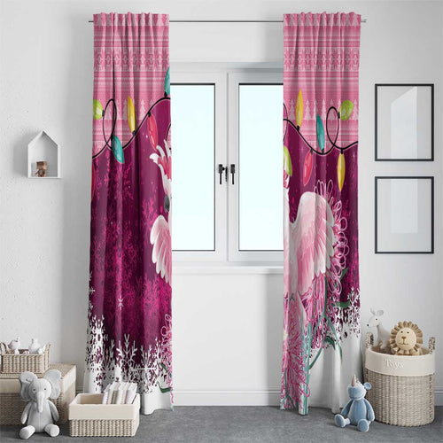 Pink Cockatoo Australia Christmas Window Curtain Grevillea Eucalyptus Blossoms - Aussie Hoodie