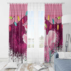 Pink Cockatoo Australia Christmas Window Curtain Grevillea Eucalyptus Blossoms - Aussie Hoodie