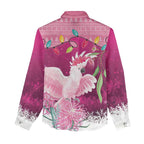Pink Cockatoo Australia Christmas Women Casual Shirt Grevillea Eucalyptus Blossoms - Aussie Hoodie