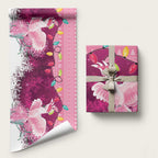 Pink Cockatoo Australia Christmas Wrapping Paper Grevillea Eucalyptus Blossoms - Aussie Hoodie