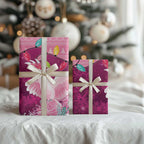 Pink Cockatoo Australia Christmas Wrapping Paper Grevillea Eucalyptus Blossoms - Aussie Hoodie