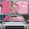 Australia Pink Galah Christmas Auto Sun Shade Falalalala Galalah Bottlebrush Aboriginal Art - Aussie Hoodie