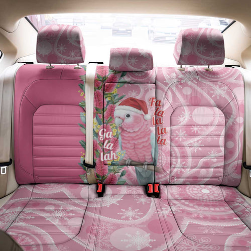 Australia Pink Galah Christmas Back Car Seat Cover Falalalala Galalah Bottlebrush Aboriginal Art - Aussie Hoodie