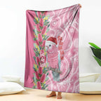 Australia Pink Galah Christmas Blanket Falalalala Galalah Bottlebrush Aboriginal Art - Aussie Hoodie