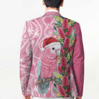 Australia Pink Galah Christmas Blazer Falalalala Galalah Bottlebrush Aboriginal Art - Aussie Hoodie
