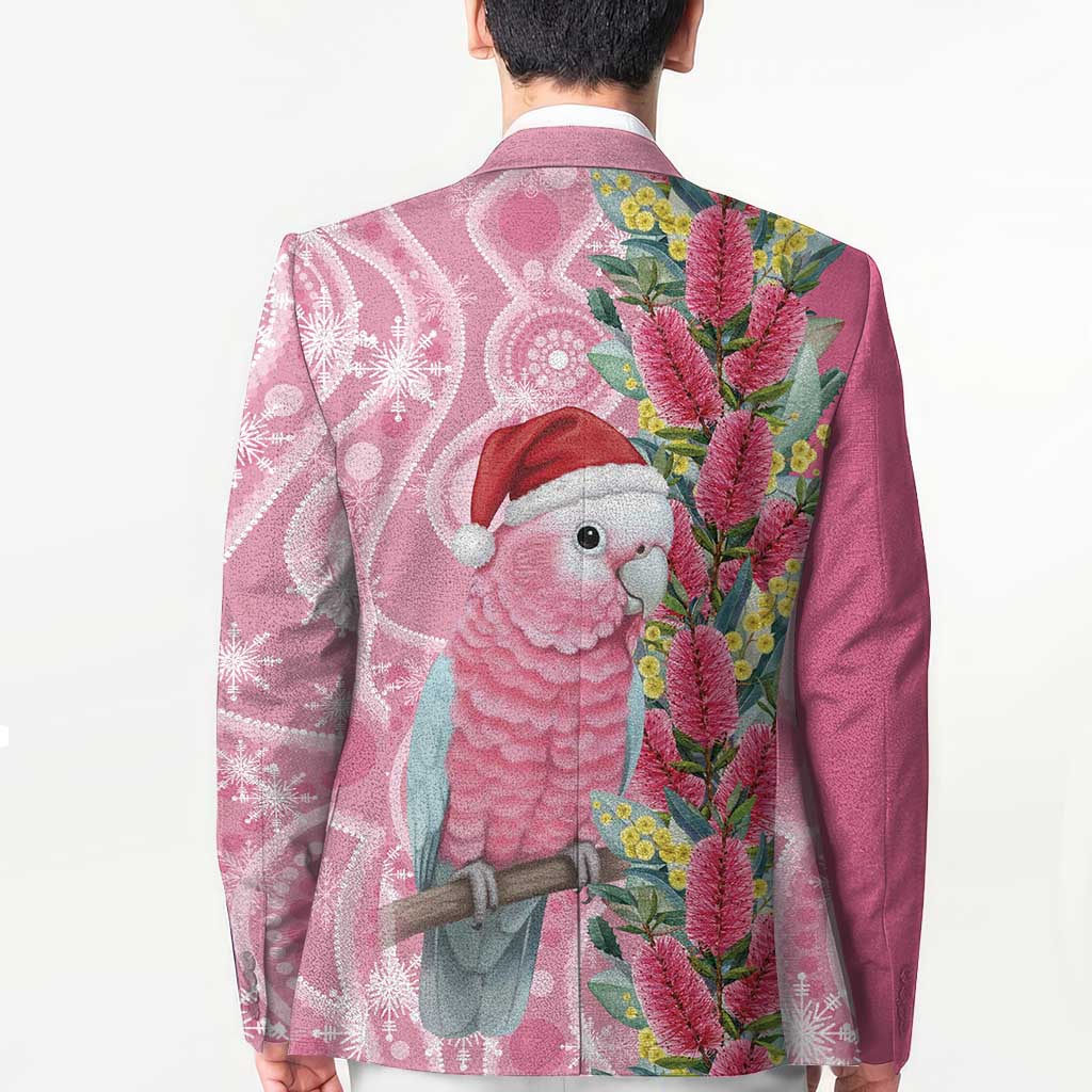 Australia Pink Galah Christmas Blazer Falalalala Galalah Bottlebrush Aboriginal Art - Aussie Hoodie