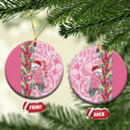 Australia Pink Galah Christmas Ceramic Ornament Falalalala Galalah Bottlebrush Aboriginal Art - Aussie Hoodie