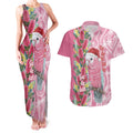 Australia Pink Galah Christmas Couples Matching Tank Maxi Dress and Hawaiian Shirt Falalalala Galalah Bottlebrush Aboriginal Art - Aussie Hoodie