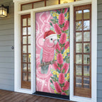 Australia Pink Galah Christmas Door Cover Falalalala Galalah Bottlebrush Aboriginal Art - Aussie Hoodie