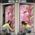 Australia Pink Galah Christmas Door Cover Falalalala Galalah Bottlebrush Aboriginal Art - Aussie Hoodie