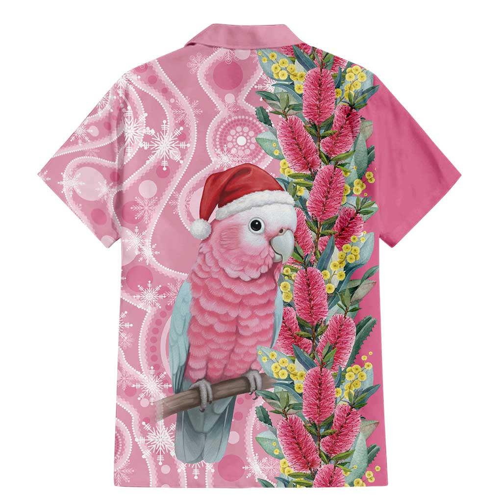 Australia Pink Galah Christmas Family Matching Mermaid Dress and Hawaiian Shirt Falalalala Galalah Bottlebrush Aboriginal Art - Aussie Hoodie