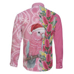 Australia Pink Galah Christmas Family Matching Summer Maxi Dress and Hawaiian Shirt Falalalala Galalah Bottlebrush Aboriginal Art - Aussie Hoodie