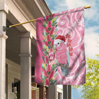 Australia Pink Galah Christmas Garden Flag Falalalala Galalah Bottlebrush Aboriginal Art - Aussie Hoodie