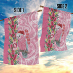 Australia Pink Galah Christmas Garden Flag Falalalala Galalah Bottlebrush Aboriginal Art - Aussie Hoodie
