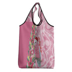 Australia Pink Galah Christmas Grocery Bag Falalalala Galalah Bottlebrush Aboriginal Art - Aussie Hoodie