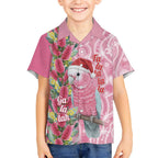 Australia Pink Galah Christmas Hawaiian Shirt Falalalala Galalah Bottlebrush Aboriginal Art - Aussie Hoodie