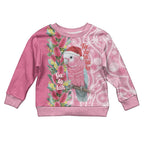 Australia Pink Galah Christmas Kid Ugly Christmas Sweater Falalalala Galalah Bottlebrush Aboriginal Art - Aussie Hoodie