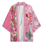 Australia Pink Galah Christmas Kimono Falalalala Galalah Bottlebrush Aboriginal Art - Aussie Hoodie