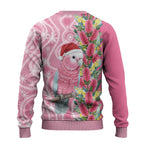 Australia Pink Galah Christmas Ugly Christmas Sweater Falalalala Galalah Bottlebrush Aboriginal Art - Aussie Hoodie