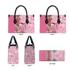 Australia Pink Galah Christmas Leather Bag Falalalala Galalah Bottlebrush Aboriginal Art - Aussie Hoodie