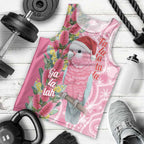 Australia Pink Galah Christmas Men Tank Top Falalalala Galalah Bottlebrush Aboriginal Art - Aussie Hoodie