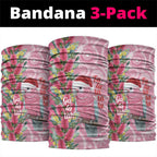 Australia Pink Galah Christmas Neck Gaiter Falalalala Galalah Bottlebrush Aboriginal Art - Aussie Hoodie
