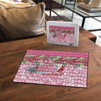 Australia Pink Galah Christmas Puzzle Falalalala Galalah Bottlebrush Aboriginal Art - Aussie Hoodie
