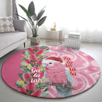 Australia Pink Galah Christmas Round Carpet Falalalala Galalah Bottlebrush Aboriginal Art - Aussie Hoodie