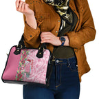 Australia Pink Galah Christmas Shoulder Handbag Falalalala Galalah Bottlebrush Aboriginal Art - Aussie Hoodie