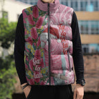 Australia Pink Galah Christmas Sleeveless Puffer Jacket Falalalala Galalah Bottlebrush Aboriginal Art - Aussie Hoodie