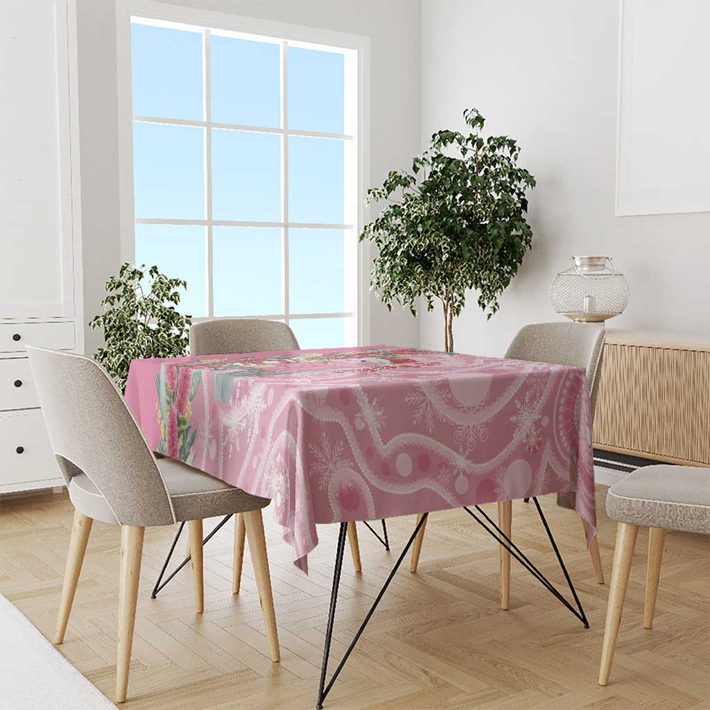 Australia Pink Galah Christmas Tablecloth Falalalala Galalah Bottlebrush Aboriginal Art - Aussie Hoodie