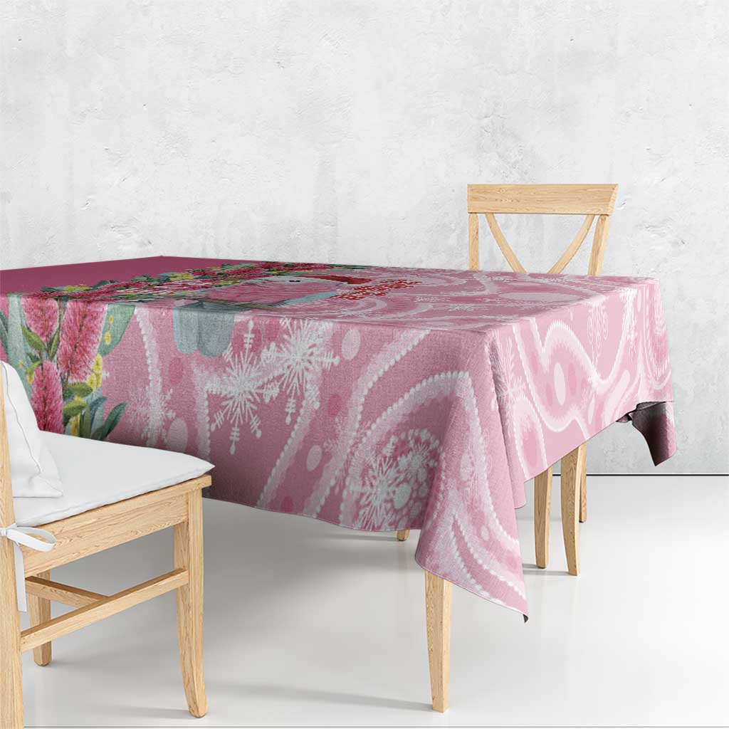 Australia Pink Galah Christmas Tablecloth Falalalala Galalah Bottlebrush Aboriginal Art - Aussie Hoodie