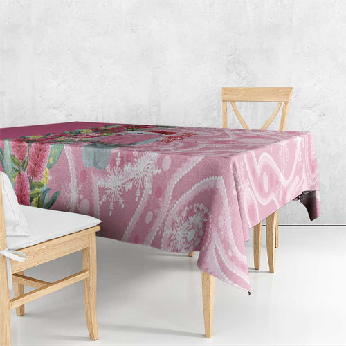 Australia Pink Galah Christmas Tablecloth Falalalala Galalah Bottlebrush Aboriginal Art - Aussie Hoodie