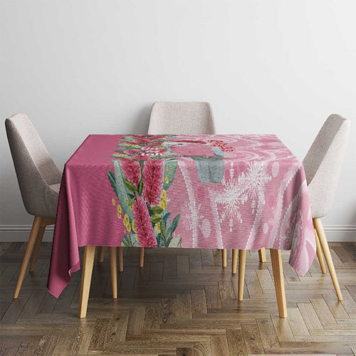 Australia Pink Galah Christmas Tablecloth Falalalala Galalah Bottlebrush Aboriginal Art - Aussie Hoodie