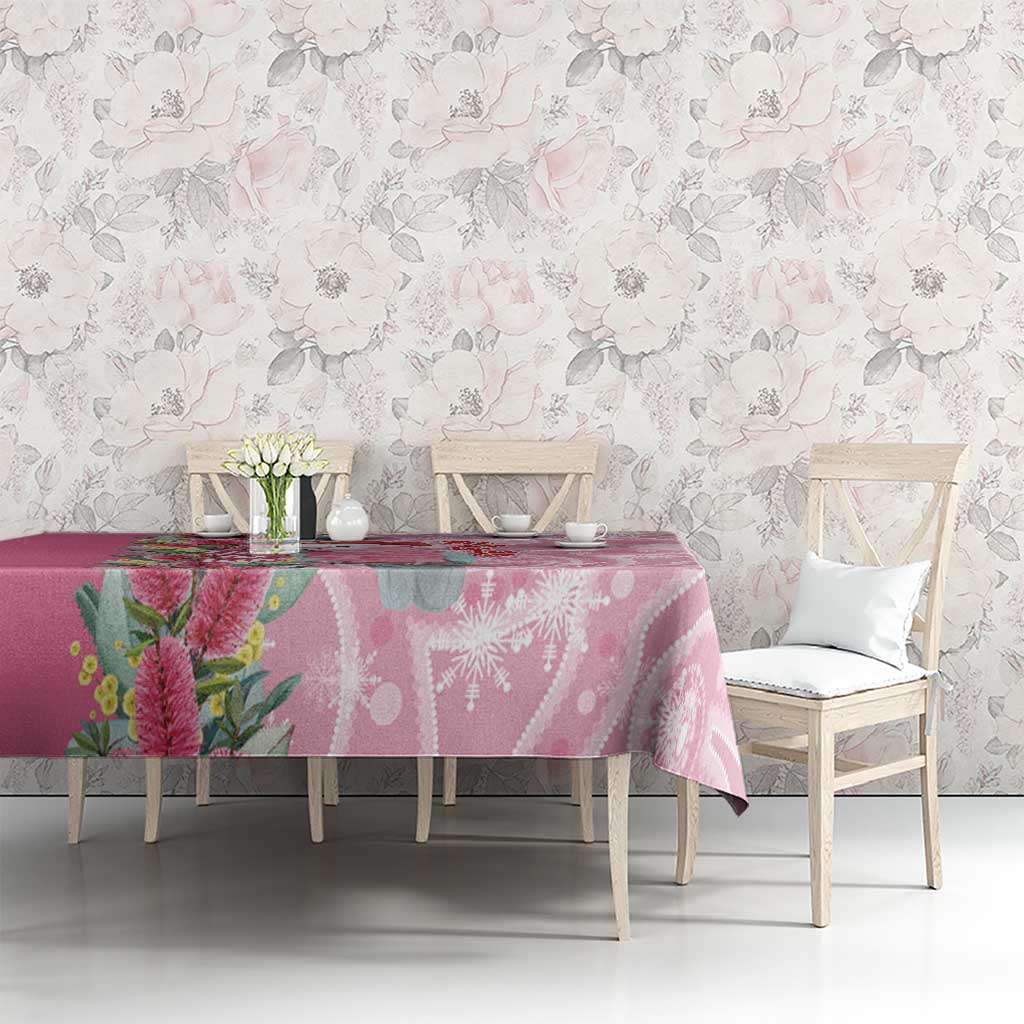 Australia Pink Galah Christmas Tablecloth Falalalala Galalah Bottlebrush Aboriginal Art - Aussie Hoodie